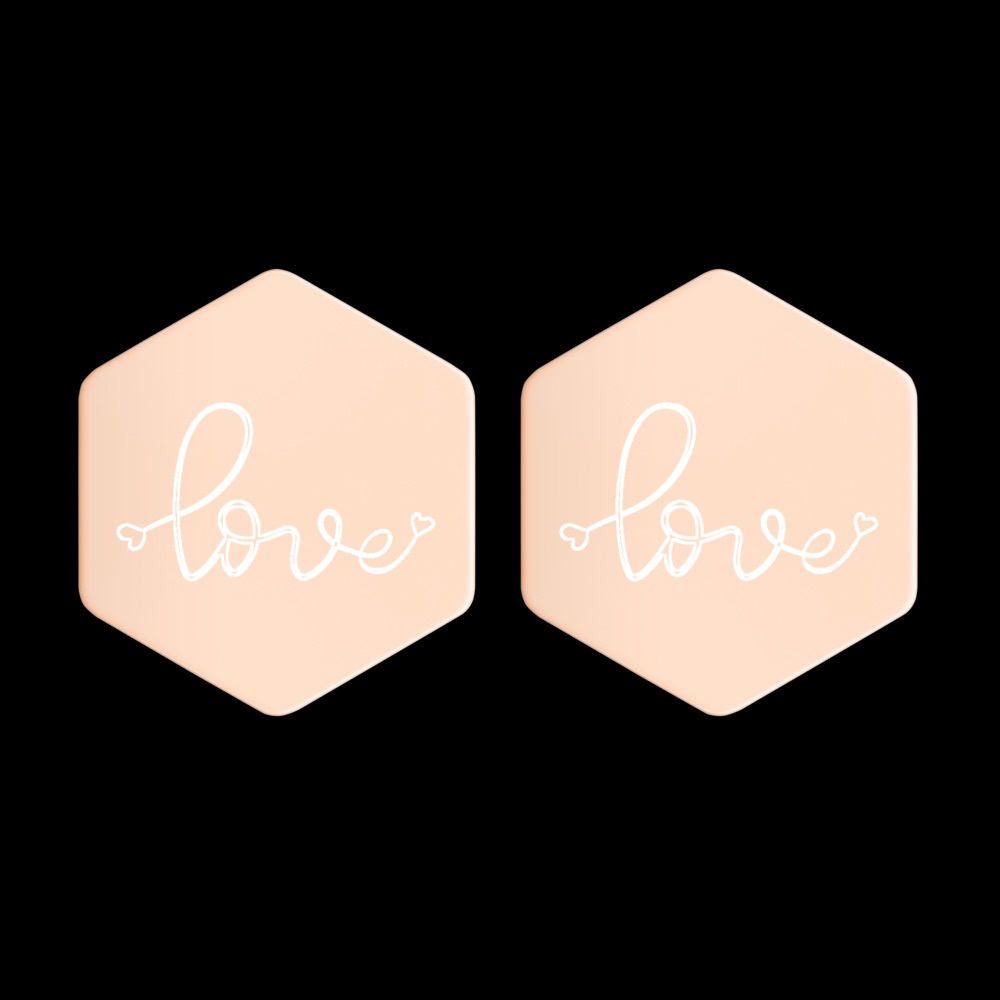 Rose Gold Love Studs